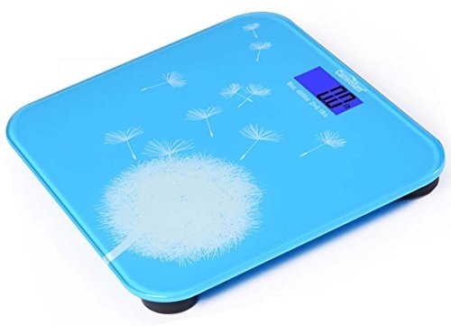 Canwelum „Intelligente durchtreten & Auto-off“ Praezise Digitale Personenwaage, Digitale Koerperwaage, Koerper Waage, mit Loewenzahn modischen Stil (blau) - 4