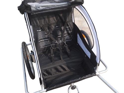 2 in 1 Jogger Fahrradanhänger Kinderwagen Kinderanhänger Fahrrad Anhänger - 7