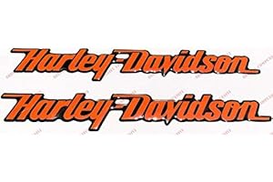 ADESIVI COMPULSIVI Harley-Davidson Aufkleber, harzbeschichtet, 3D-Effekt, 2 Stück Für Tankdeckel oder Helm.