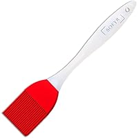 SOFYR Red Pastry Brush 8" for Cooking, Baking & Barbecue - Ergonomically Designed Basting Brush for Oiling & Glazing, Detacha