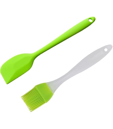 Spatola Raschietto In Silicone A Doppia Testa – 26 Cm, Resistente Al Calore, Per Spalmare Burro E Marmellata, Utensile Da Forno Flessibile – Colori Vivaci (Giallo, Bianco, Verde, Rosa)