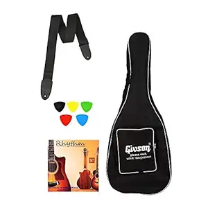 ketostics Givson Acoustic Guitar Bag with 5 Plectrums/Picks string set and Guitar Belt