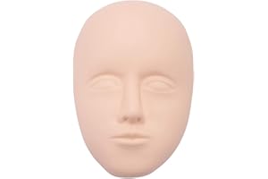 NANCUNHUO Übungskopf, praktisch, für das Gesicht, permanentes Make-up, Augenbrauen, Lippen, Silikon, für die Lippen, Wimpernverlängerung, Make-up