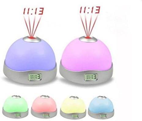 MI Creative Alarm Clock Magic Colorful Projection Alarm Clock Gift Essential , Colorful,colorful