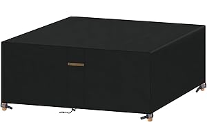 VANSHEIM Fundas Exterior Muebles Mesas y Sillas Funda Muebles Exterior Impermeable Funda para Mesa Jardin Exterior Funda Protectora Mesa Exterior Fundas Muebles Terraza Exterior 170x140x71cm