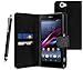 Produktbild Sony Xperia Z2 D6502/D6503/D6543 Ultra Slim Book Wallet Leder Flip Seite offen Fall Plus langem Stylus Eingabestift/Displayschutzfolie und Reinigungstuch
