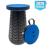 FIEMACH Tabouret Pliant Portable, Tabouret Retractable de Deuxième Génération, Tabouret de Camping pour La Pêche/BBQ/Intérieur/Activités Plein air, Maxi Charge 397 LB