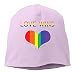 Produktbild Funny Unisex Fashion Hip-Hop Knitted Hat for Mens Womens Colorful Rainbow Love Wins Heart Unisex Cuffed Plain Skull Knit Hat Cap Head Cap