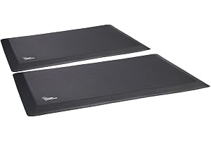 newgen medicals golvskyddsmatta: 2-pack Anti-trötthets ståmatta, 81 x 51 cm, konstläder yta (anti-trötthetsmatta, mjukskummatta)