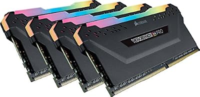 Corsair Vengeance RGB PRO - Kit de Mémorie Enthousiaste (32Go (4x8Go), DDR4, 3200MHz, C16, XMP 2.0) - Noir