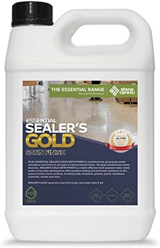 StoneCare4u - Essential Sealers Gold - Satin - 2.5 Litre Internal Floor and Tile Sealer. Long Lasting, Wet Look/Gloss Finish, Stain Resistant Coating. The Professionals Choice…