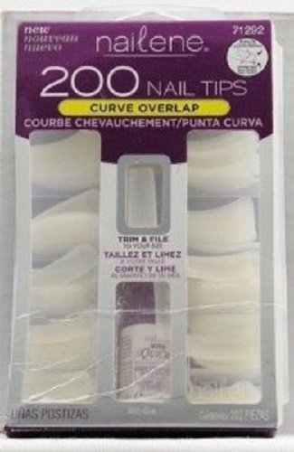 Nailene False Nails Tips 200 Curve Overlap 71292