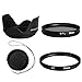 Price comparison product image BPS 4pcs Camera Lens Filter Set: 58mm UV Lens Filter + CPL Filter + Flower Lens Hood + Lens Cap with Keep Holder for Nikon D3200 D3100 D3300 D7100 D90 D5100 D7000 D7200 D610 D800 D5300 D5200 D3000 D6