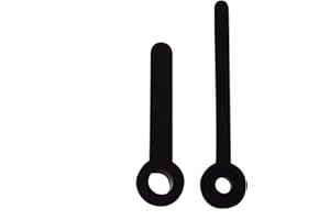 DANS CLOCK SHOP Lancette di ricambio per orologio al quarzo UTS in plastica, 5,00 mm e 3,50 mm, fori per le lancette (40 mm, nero (B))