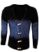 Miki&Co Man Long Sleeve V-neck Claw Button Closure Plush Cardigan Sweater
