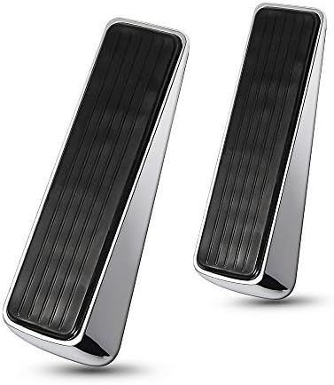 Farinido Non-Slip Heavy Duty Rubber and Stainless Steel Door Stopper Wedge Doorstop for Home Office Outdoor, Pack of 2
