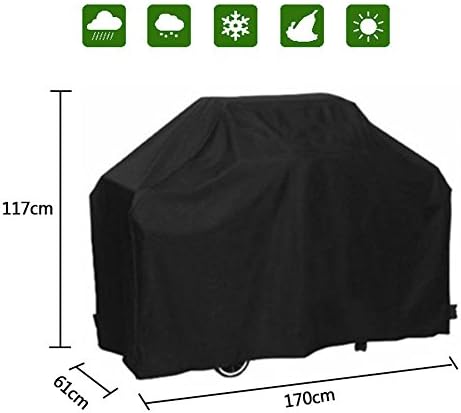 Diossad Gas Grill Cover Barbecue Cover Heavy Duty Waterproof Breathable Protective BBQ Grill Cover 170 x 61 x 117cm
