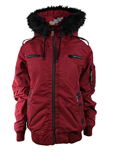 khujo(TM) Herren Jacke Serge mit Kapuze, Gre:M;Farbe:Red Wine (629)