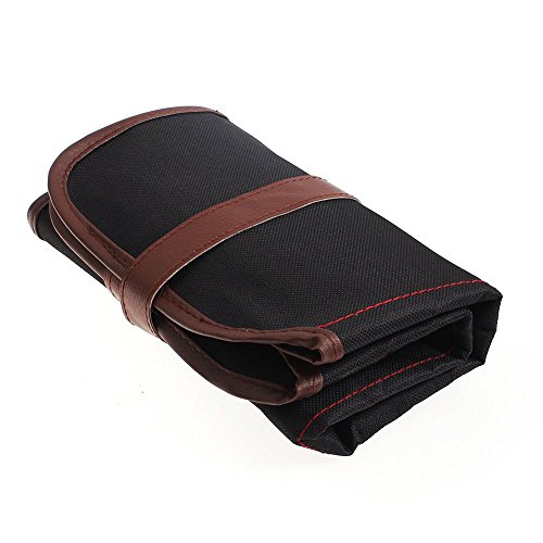 NIUTOP Canvas pencil wrap  sostenedor del l  piz 72 color l  pices caso rollo multiusos bolsa de arte de la oficina de la escuela  72- Negro 