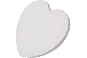 Honsell 12231 Heart-Shaped Stretcher Frame, 20 x 20 x 1.5 cm, Durable Painting Cloth Made of 100% Cotton, Stapled on The Back, for Oil and Acrylic Painting and Stencil Technique