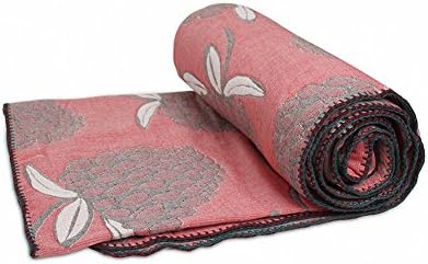 Wecail Strawberry Pattern Cotton Diamond Blanket Throw Soft and Breathable Cotton for All Seasons For Chair, Couch, Picnic, Camping, Beach, Everyday Use