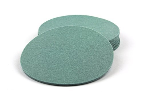 NordernArt Filzuntersetzer 6er Set rund für Gläser 100% Wollfilz, als edle Glasuntersetzer oder Getränkeuntersetzer mit Geschenk-Box, deko Farbe wählbar (Aqua / helles türkis) - 2