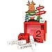 Produktbild DIY Kalender Weihnachtskalender Handarbeit Kalender Holz Tischplatte 14 * 7,3 cm Niedliche Aufnahmezeit Cartoon Weihnachten Geschenk Ornamente Geschenk Büro Desktop Jahr Kalender Elk