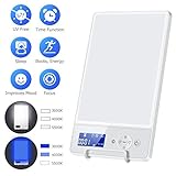 Lampe SAD, Lampe de luminothérapie 10000 lux,Chassez la déprime,Simulation de la lumière du jour, avec commande tactile, gradation en continu[Classe d'efficacité énergétique A](blanc) (white)