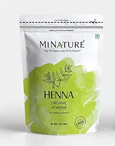mi nature Henna Powder (LAWSONIA INERMIS) 100% Pure, 227g - Reddish Brown