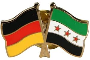 Flaggenfritze Freundschaftspin Deutschland P-S, 22 mm, Flaggen Pin vergoldet aus Hartemaille, Länder Anstecker zum Sammeln und Tragen