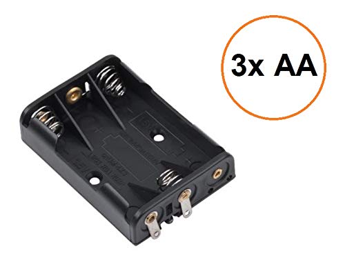 Support de Batterie pour Piles 2-3-4 Mignon AA/Micro AAA/BH-9VPC 3X Mignon AA-Batterien Parallel