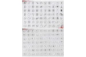 Kwan Crafts 2 fogli di diversi stili di vita quotidiana modello di timbri trasparenti per la creazione di biglietti e scrapbooking fai da te