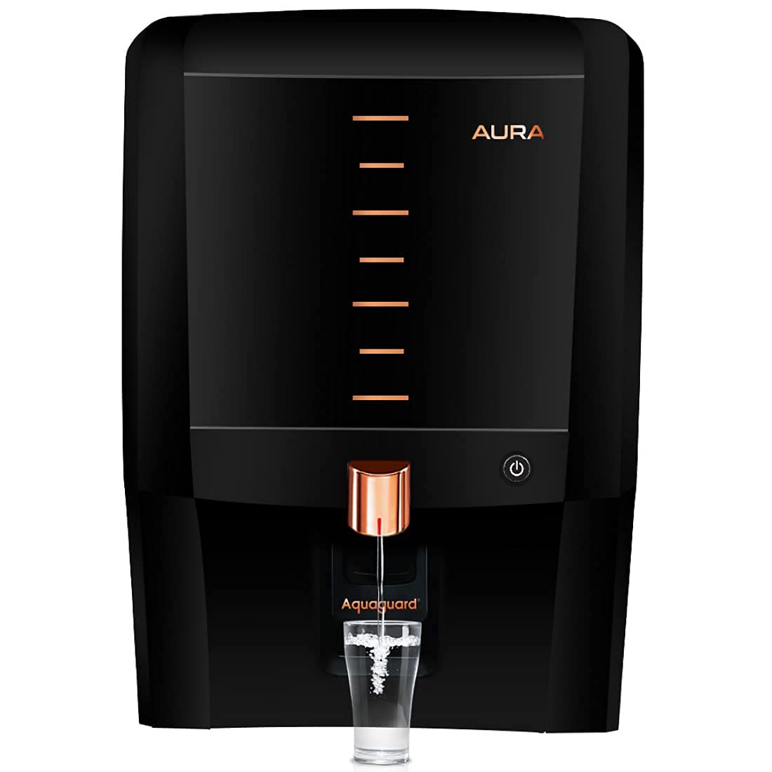 Aquaguard Aura RO+UV+UF+Taste Adjuster(MTDS) with Active Copper & Zinc 7L water purifier,8 stages of purification,suitable fo