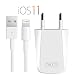 Produktbild OKCS Ladekabel Lightning 2 Meter + USB Netzteil für Apple 8, 8 Plus, X, 7, 7 Plus - Ladeset Weiß