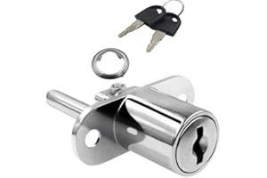 LUXXTORE Cerradura Ventanas Correderas, 2 Llaves, Sistemas Antideslizantes, Seguridad, Acero, Color Plata