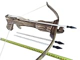 2 Stück Spielzeug Armbrüste mit Pfeilen Kinder Ritter Krieger Holz Armbrust von MEIERLE & Söhne