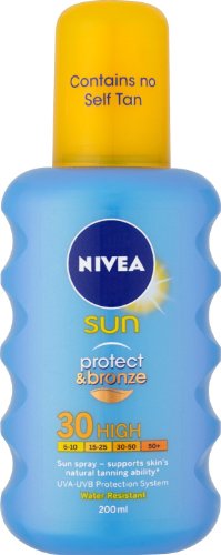 Nivea Sun Protect and Bronze Tan Activating Sun Spray High SPF 30 - 200 ml
