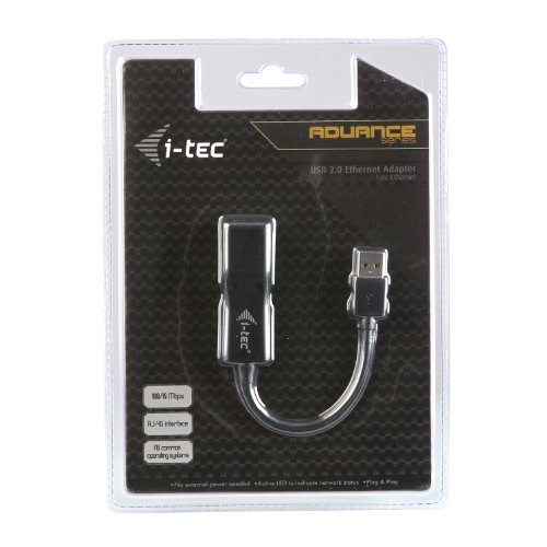 i-tec USB 2.0 Advance 10/100 Fast Ethernet LAN Network Adapter USB 2.0 auf RJ45, LED-Anzeige, für Tablets, Ultrabooks, Windows, Android, Linux, Mac - 3