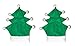 Produktbild 2 er Set Weihnachtsmütze Nikolausmütze Grün Tannenbaum Weihnachtsbaum Mütze Nikolausmptze X45