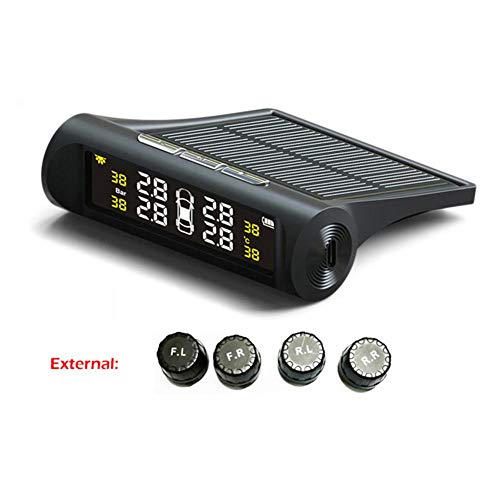 Tpms Reifendruckkontrollsystem Solar-TPMS Reifendruck-Kontrollsystem – 4 Sensoren, LCD-Display Für Auto & SUV Bass Poster Tymate TM7