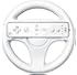 White Racing Steering Wheel for Nintendo Wii Mario Kart Game Round Remote UK