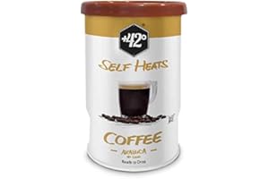 THE 42 DEGREES COMPANY Black Coffee Arabica (sugar free Americano) 205ml, SELF HEATING CAN, Great for outdoors (CASE OF 6)