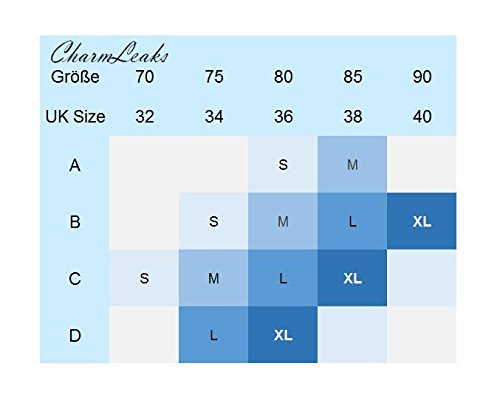 CharmLeaks Damen Sport-BH Mit Mittlerem Halt Herausnehmbare Polster Bügellos Classic - 6