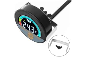 VOKTTA Flush Mount Round Battery Capacity Voltage Meter Current Indicator DC8-100V DC12V 24V 36V 48V 60V 72V Waterproof Lead Acid Battery Lithium Digital Display Meter