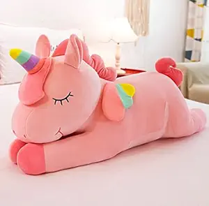 HUG n FEEL SOFT TOYS Unicorn Flying, Soft Toys, Birthday Gift for Girls/Wife, Boyfriend/Husband, Soft Toys for Girls, Baby Toys, Rakhi for Brother/Sister Gift Items, Teddy Bear, (Pink, 40 cm)
