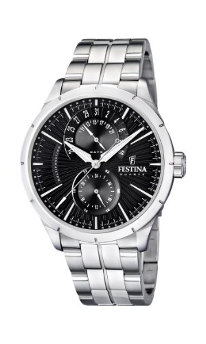 Festina Herren-Armbanduhr XL Klassik Multifunktion Analog Quarz Edelstahl F16632/4 Festina Herren-Armbanduhr XL Klassik Multifunktion Analog Quarz Edelstahl F16632/4