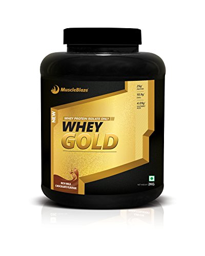 MuscleBlaze Whey Gold, 2 kg / 4.4 lb Rich Milk Chocolate RS.4429 (31.00% Off) - Amazon