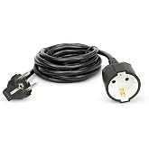 Garza - 5 m black household power extension cable with grounding up to 16 Amps (3680W)