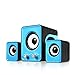 Produktbild LLZMNYX Mini Stereo Lautsprecher/Laptop Desktop Computer Audio/Geburtstag/Geschenk/Valentine/Mini/Lautsprecher/2.Subwoofer/Portable/Usb/Schwarz/Blau
