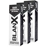 BlanX, Dentifricio Classic Black, Dentifricio con Carbone Attivo Sbiancante, Naturale, Non Abrasivo, per Denti Bianchi, 75 ml